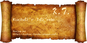Kuchár Tünde névjegykártya